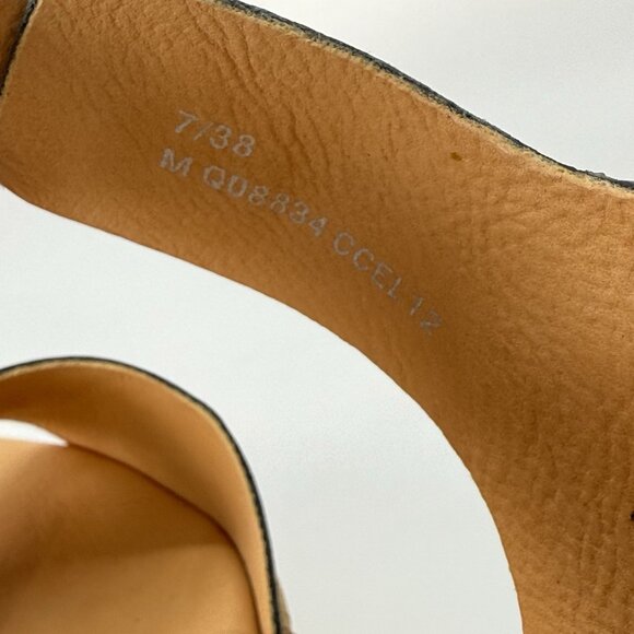 Korks by Kork‑Ease Blue Leather Buckle Wedge Sandals Womens Size 7 Comfort Style - Picture 14 of 15